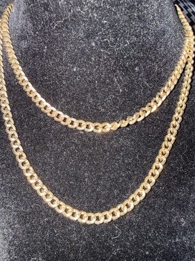 1928 Gold Tone Curb Chain Necklace 28” long- Women Jewelry